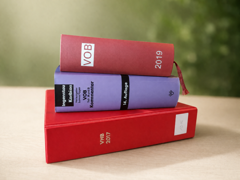Vergabebücher grüner Hintergrund quer